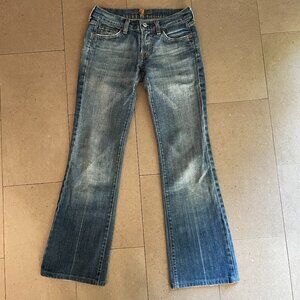 7 For All Mankind Blue Boot Cut Jeans